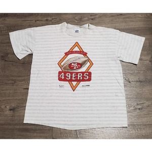 Vintage 90s Single Stitched Official Fan San Francisco 49ers NFL T Shirt Mens XL